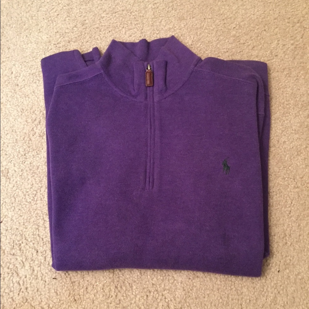 Purple Polo by Ralph Lauren Quarter-Zip Sweater